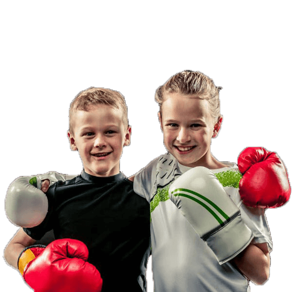 kids with boxing gloves